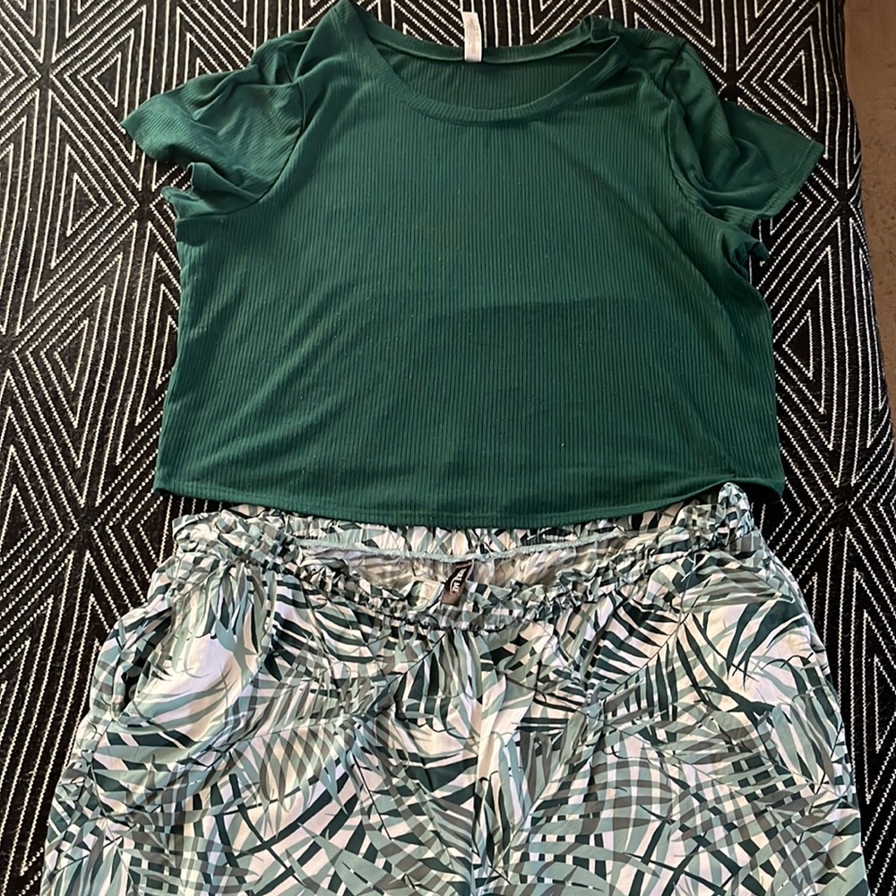 Cropped top lounge set from Adore Me. Size 1x